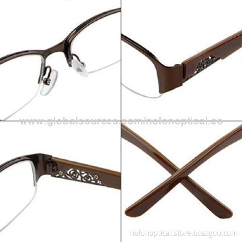 Metal glasses with beautiful temples, customized logos available
